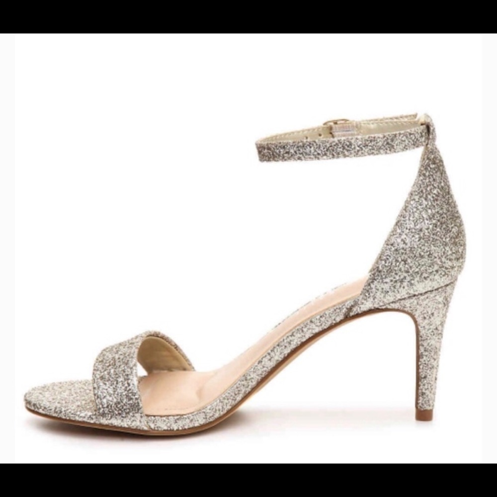 Kelly & Katie kristie gold glitter heels pumps 6